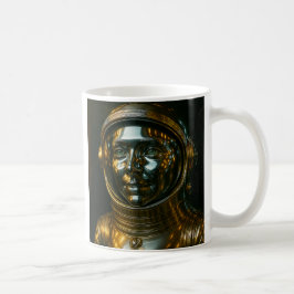 Portrait femme or astronaute コーヒーマグカップ