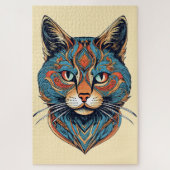 Portrait graphique d'un chat  ジグソーパズル (縦)