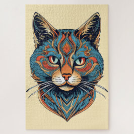 Portrait graphique d'un chat  ジグソーパズル