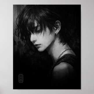 Portrait in Black Print ポスター
