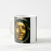 Portrait insolite astronaute コーヒーマグカップ (正面左)