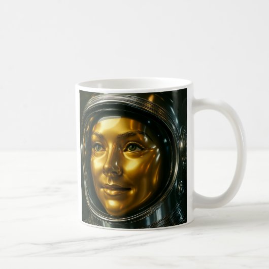 Portrait insolite astronaute コーヒーマグカップ (右)