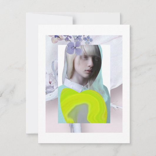 Portrait jeune fille pastel fluo collage numérique (正面)