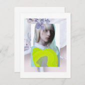 Portrait jeune fille pastel fluo collage numérique (正面/裏面)