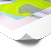 Portrait jeune fille pastel fluo collage numérique ポスター (角)