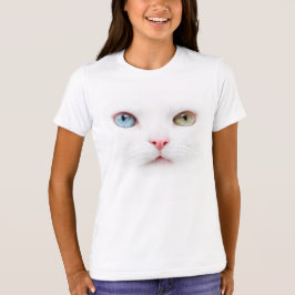 Portrait Katze mit zweifarbigen Augen odd eyed Tシャツ