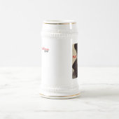 Portrait Mugのw RedBaronのギアのロゴの背部赤い男爵 ビールジョッキ (中央)