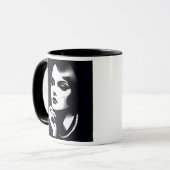 Portrait mystérieux d'une femme élégante. マグカップ (正面左)