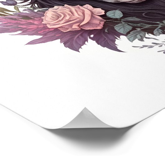 Portrait of a Creepy Baphomet with Flowers ポスター (角)