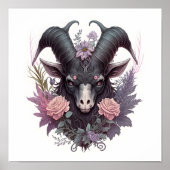 Portrait of a Creepy Baphomet with Flowers ポスター (正面)