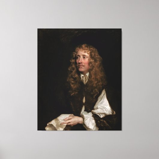 Portrait of a man, thought to be George Booth キャンバスプリント (正面)