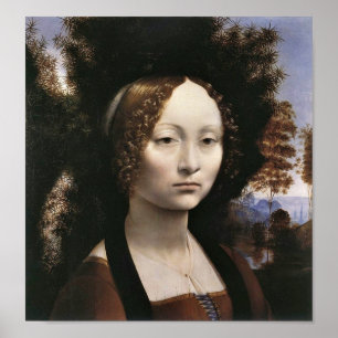 Portrait of a noblewoman by Leonardo da Vinci ポスター