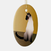 Portrait of a Seal Point Siamese Cat セラミックオーナメント (右)