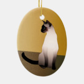 Portrait of a Seal Point Siamese Cat セラミックオーナメント (裏面)