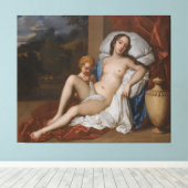  Portrait Of A Young Woman And Child キャンバスプリント (インサイチュ (ウッドフロア))