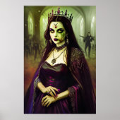 Portrait of a Zombie Queen | AI Art ポスター (正面)