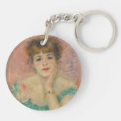 Portrait of Actress Jeanne Samary, Auguste Renoir キーホルダー (裏面)
