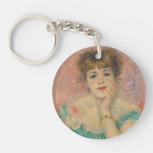 Portrait of Actress Jeanne Samary, Auguste Renoir キーホルダー (正面)