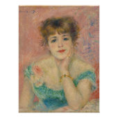 Portrait of Actress Jeanne Samary, Auguste Renoir ポスター (正面)