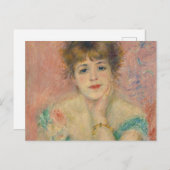 Portrait of Actress Jeanne Samary, Auguste Renoir ポストカード (正面/裏面)
