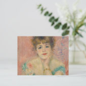 Portrait of Actress Jeanne Samary, Auguste Renoir ポストカード (スタンド正面)