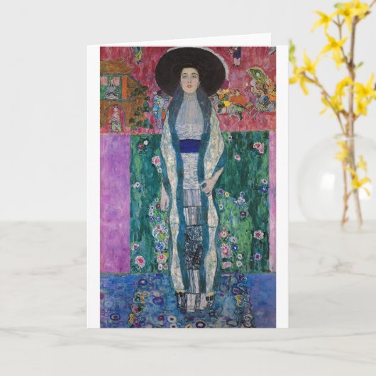Portrait of Adele Bloch Bauer, Gustav Klimt カード (黄色い花)