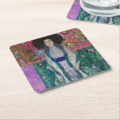 Portrait of Adele Bloch Bauer, Gustav Klimt スクエアペーパーコースター (アングル)