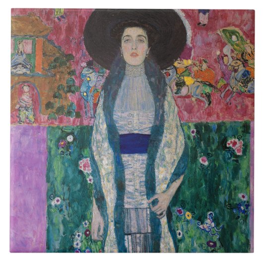 Portrait of Adele Bloch Bauer, Gustav Klimt タイル (正面)