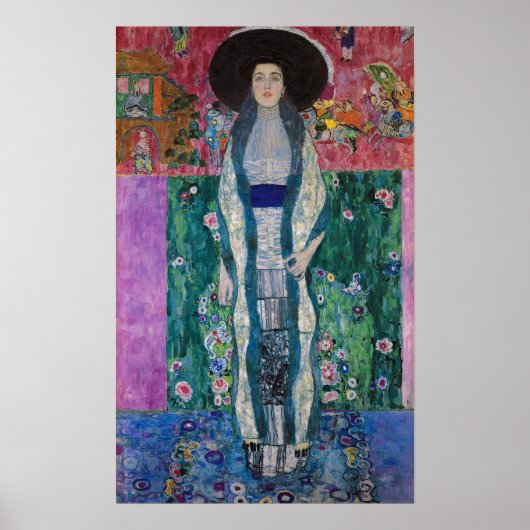 Portrait of Adele Bloch Bauer, Gustav Klimt ポスター (正面)