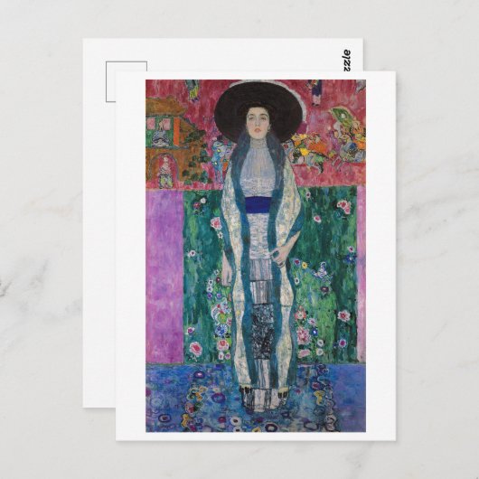 Portrait of Adele Bloch Bauer, Gustav Klimt ポストカード (正面/裏面)