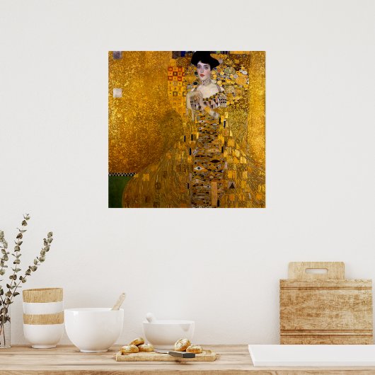 Portrait of Adele Bloch-Bauer I by Gustav Klimt ポスター (キッチン)