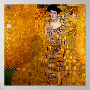 Portrait of Adele Bloch-Bauer I by Gustav Klimt ポスター