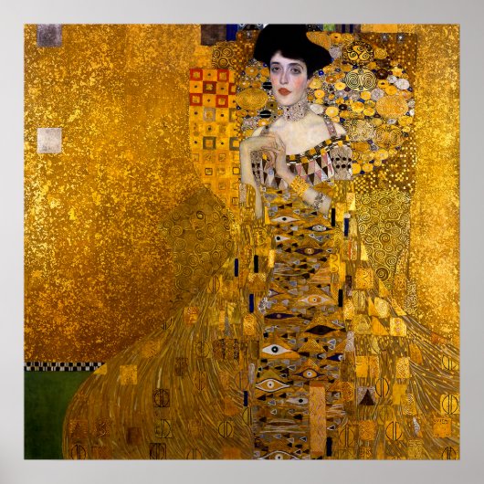 Portrait of Adele Bloch-Bauer I by Gustav Klimt ポスター (正面)