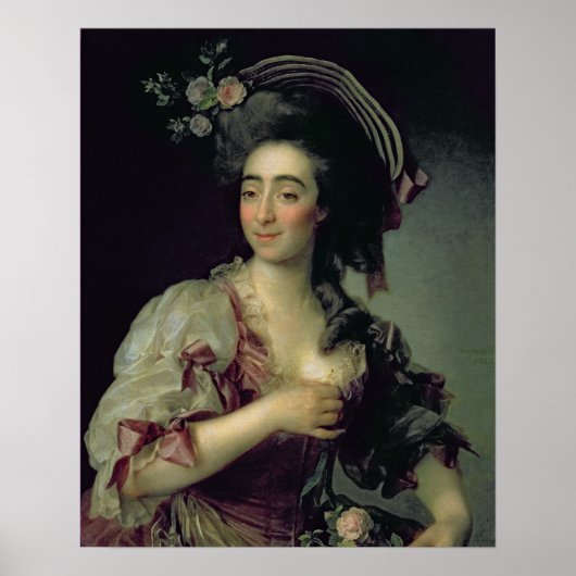 Portrait of Anna Davia-Bernucci, 1782 ポスター (正面)