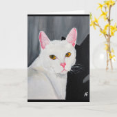 Portrait of Blanca Painting by Alfred Fox カード (黄色い花)