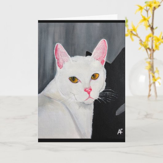 Portrait of Blanca Painting by Alfred Fox カード (黄色い花)