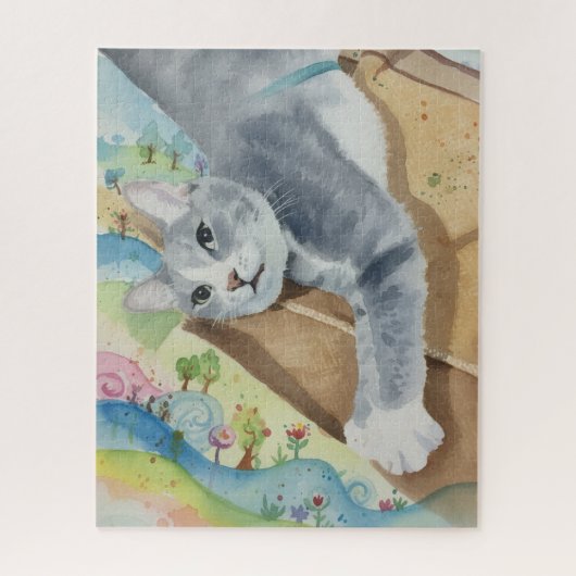 Portrait of Cat Puzzle ジグソーパズル (縦)