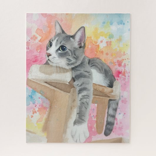 Portrait of Cat Puzzle ジグソーパズル (縦)