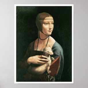 Portrait of Cecilia Gallerani, Lady with an Ermine ポスター
