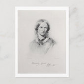 Portrait of Charlotte Bronte, engraved by Walker a ポストカード (正面)