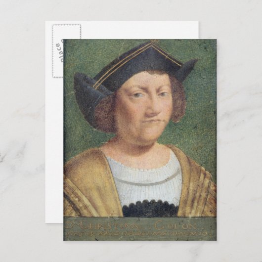 Portrait of Christopher Columbus ポストカード (正面/裏面)