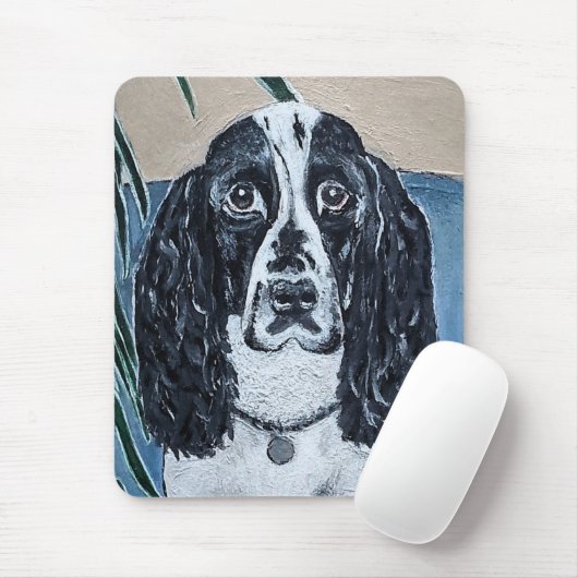 Portrait of Cocker Spaniel Painting by Alfred Fox マウスパッド (マウス)