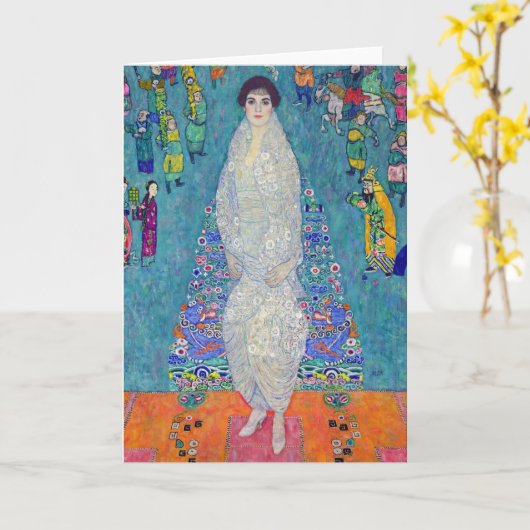 Portrait of Elisabeth Lederer, Gustav Klimt カード (黄色い花)