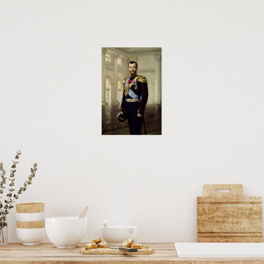 Portrait of Emperor Nicholas II, 1900 ポスター (キッチン)