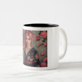 Portrait of floral elegance ツートーンマグカップ (正面右)