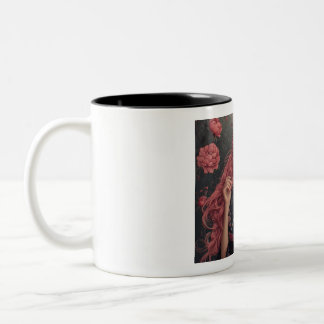 Portrait of floral elegance ツートーンマグカップ
