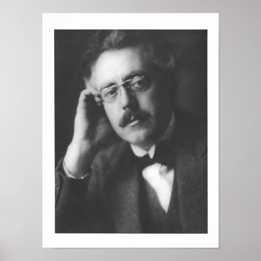 Portrait of Frank Bridge (1879-1941) (b/w photo) ポスター (正面)