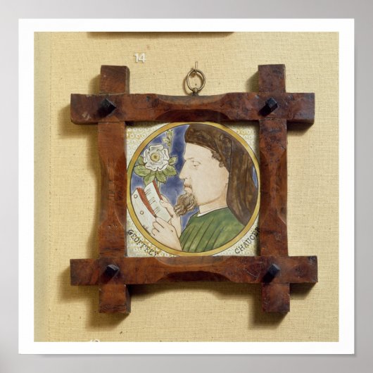 Portrait of Geoffrey Chaucer (c.1340-1400) (cerami ポスター (正面)