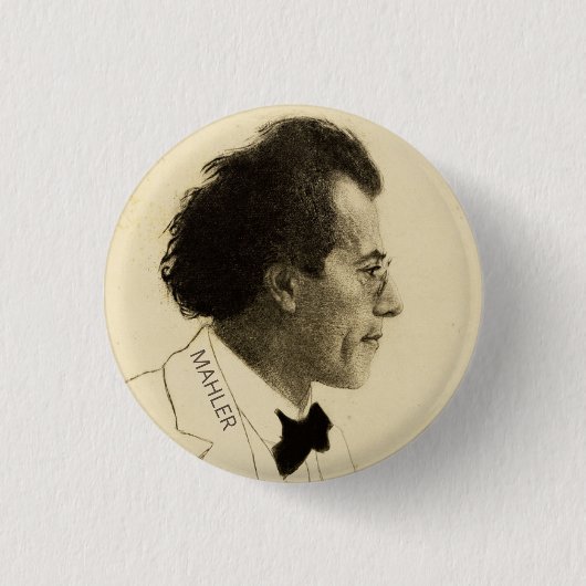 Portrait of Gustav Mahler (1902) 缶バッジ (正面)