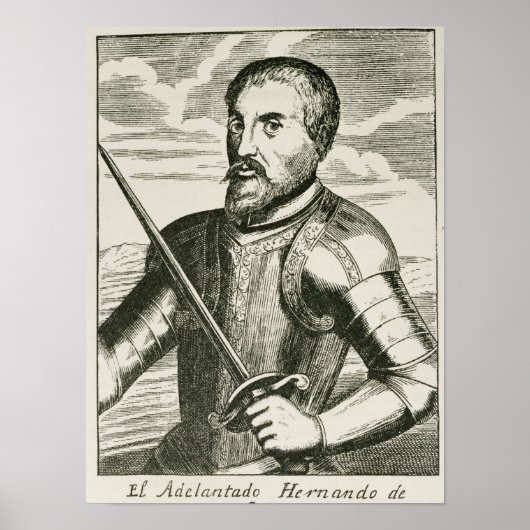 Portrait of Hernando de Soto ポスター (正面)